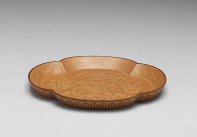 图片[2]-Bamboo veneer plate in the shape of Begonia blossom, Qing dynasty (1644-1911)-China Archive